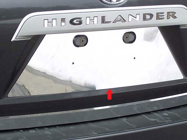 Toyota Highlander Chrome License Plate Bezel