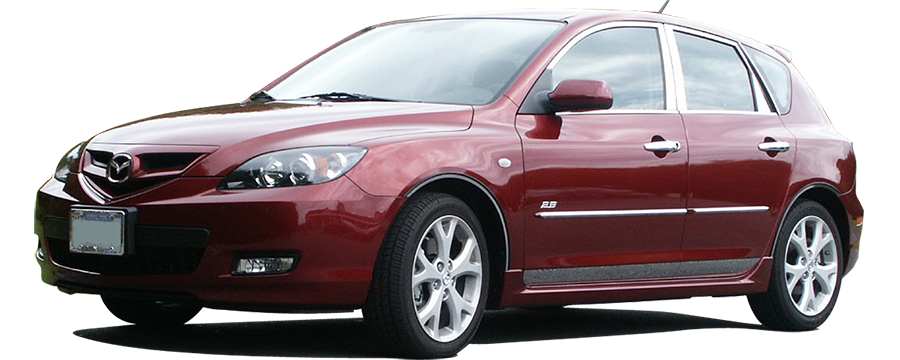 Mazda 3 Hatchback Chrome Mid Door Molding Insert Set