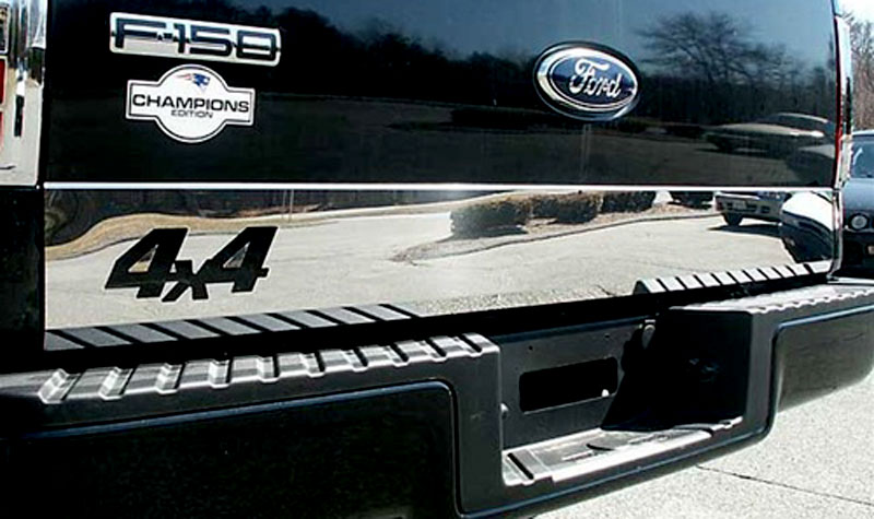 Ford F150 Chrome Tailgate Trim with 4x4 Cut Out