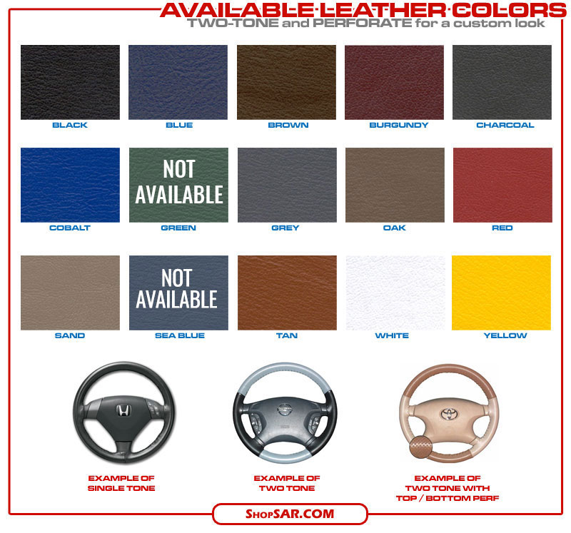 Leather Steering Wheel Cover Colors