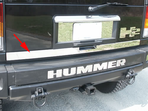 Hummer H2 Chrome Tailgate Trim
