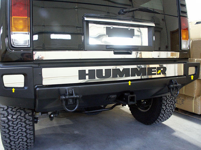 Hummer H2 Chrome Rear Bumper Cover Trim