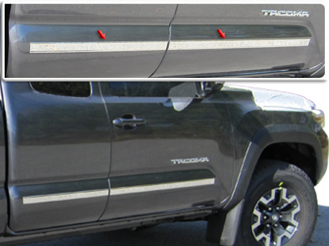 Toyota Tacoma Access Cab Chrome Door Molding Insert Trim