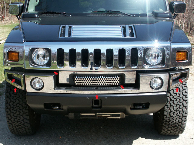 Hummer H2 Chrome Front Bumper Package