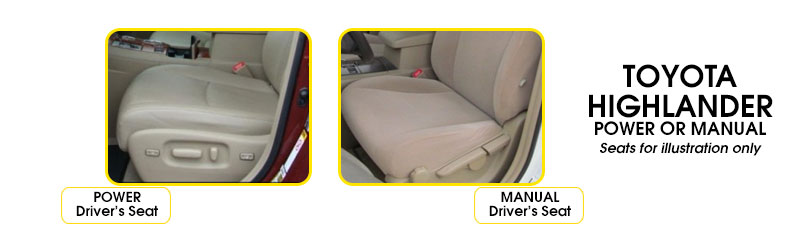 Toyota Highlander power or manual seats