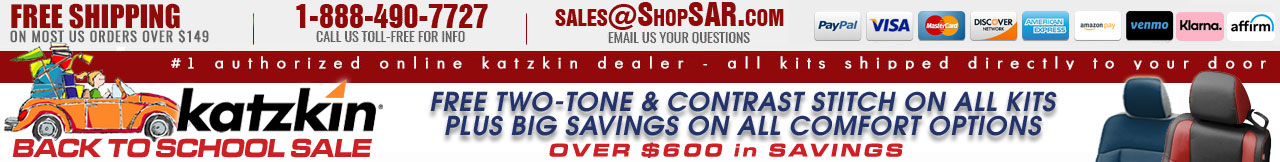 Free Shipping | Katzkin Sales | Katzkin Coupons | ShopSAR