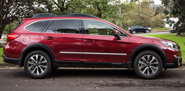 Painted Body Side Moldings For Subaru Outback 2010-2019 - Dawn Enterprises #FE-OUTBACK