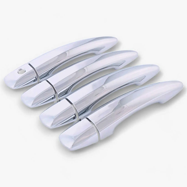 Chrome Door Handle & Mirror Cover Combo Kit For Nissan Rogue 2008-2013 (Smart Key)