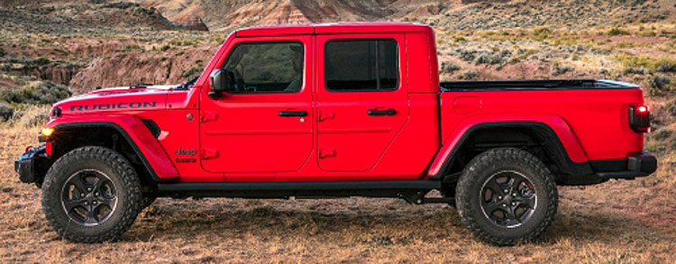 Jeep Gladiator Painted Body Side Moldings, 2020 - 2021