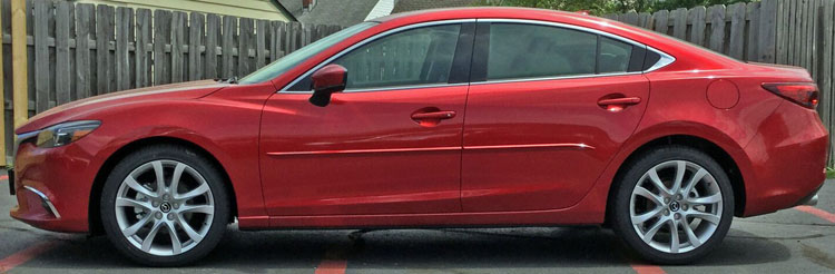 Mazda 6 Painted Body Side Moldings (beveled design)