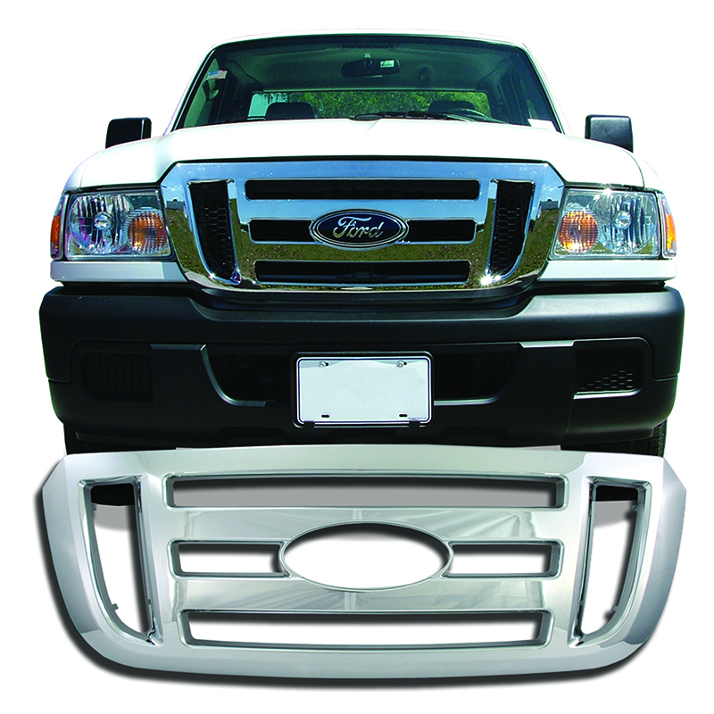 Ford Ranger (XL, FX4) Chrome Grille Overlay, 2006 - 2011