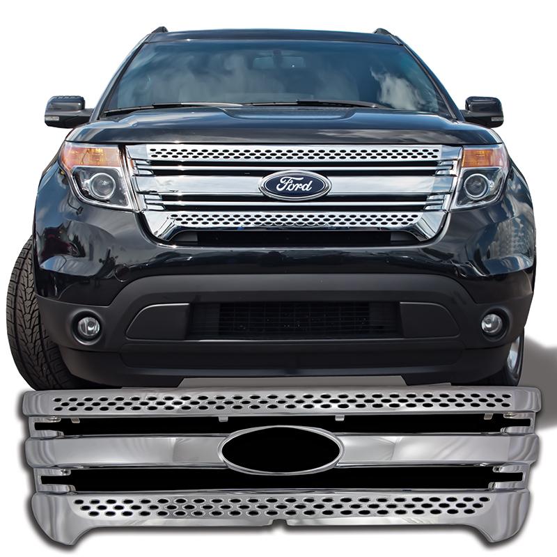 Ford Explorer Chrome Grille Overlay, 2011 - 2015