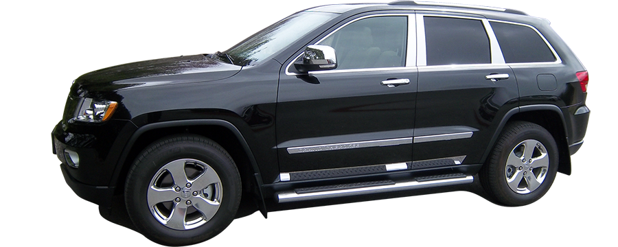 Upgrade Your Auto Pillar Post Covers for 2011-2017 Jeep Grand Cherokee Stainless Steel 6pc 