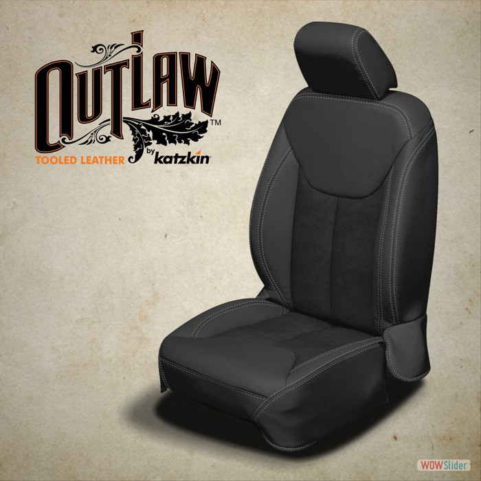 Black wrap, Outlaw Black insert, Silver contrast all stitch