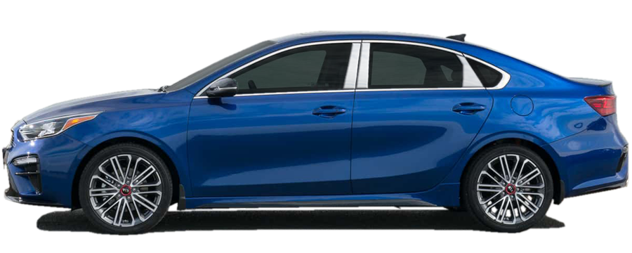 Kia Forte Sedan Chrome Pillar Post Trim