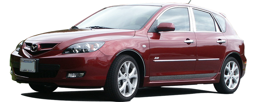 Mazda 3 Hatchback Chrome Mid Door Molding Insert Set