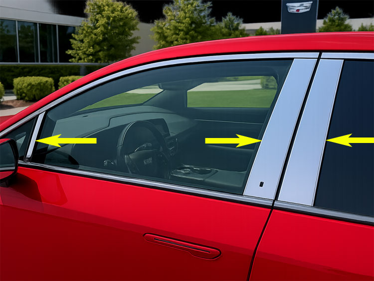 Cadillac OPTIQ Chrome Pillar Post Trim