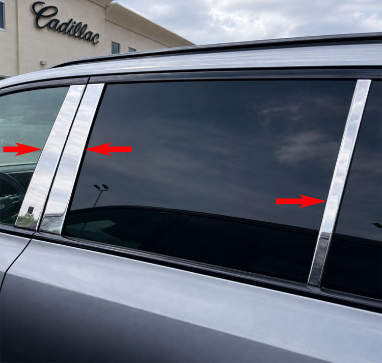 Cadillac VISTIQ Chrome Pillar Post Trim