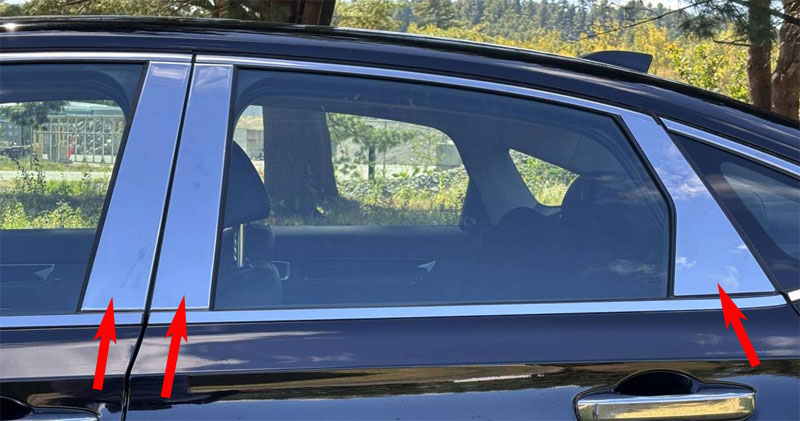 Honda Civic Sedan Chrome Pillar Post Trim