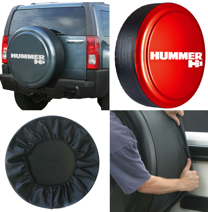 Painted Rigid Tire Cover 33 Hummer H3 Logo Victory Red