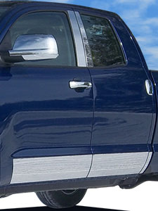 Works with 2004-2008 Ford F150 Crew Cab 6.5 Short Bed W/Fender Flare Rocker Panel Chrome Stainless Steel Body Side Moulding Molding Trim Cover 7 Wide 12PC Made in USA 