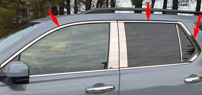 Honda Pilot Chrome Window Trim Package