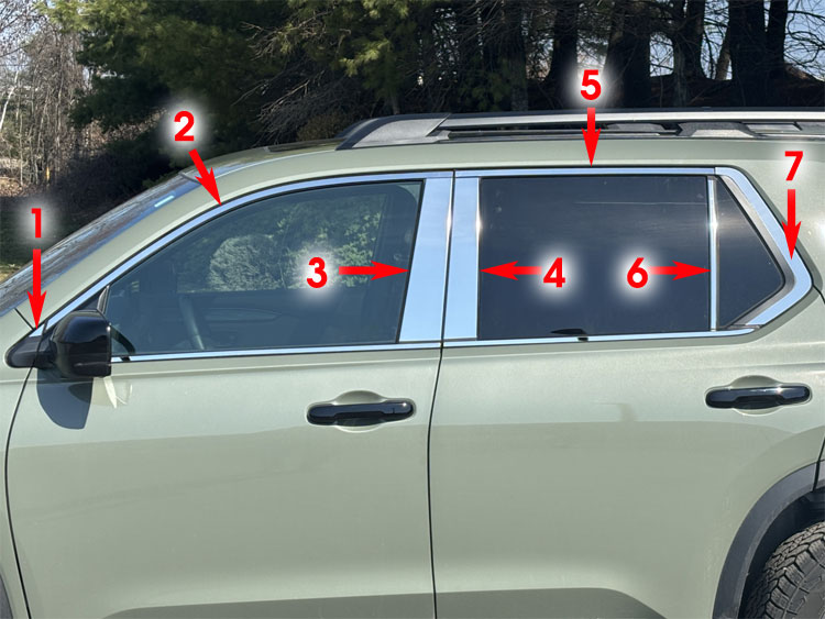 Honda Passport Chrome Window Trim Package