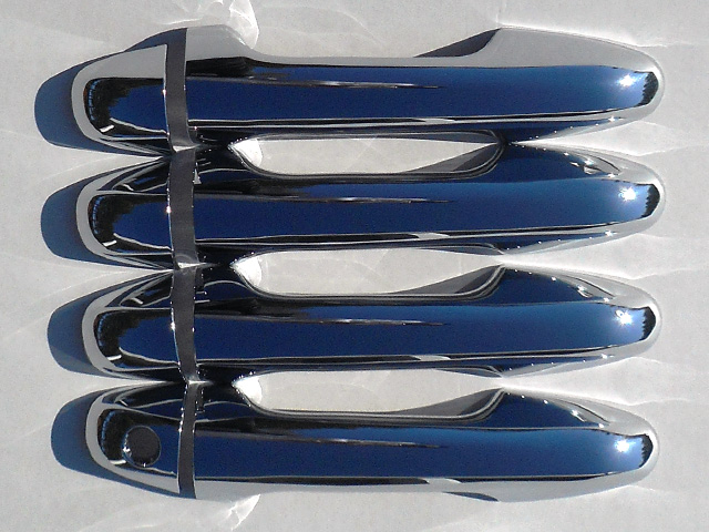 4x Front Driver Pass Chrome Outer Blue Inner Door Handle For Toyota Tacoma 95-00