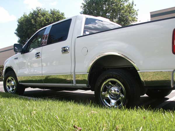 2009-2014 Ford F-150 Super Cab 5.5' Rocker Panel Trim 10Pc 7" Stainless Steel