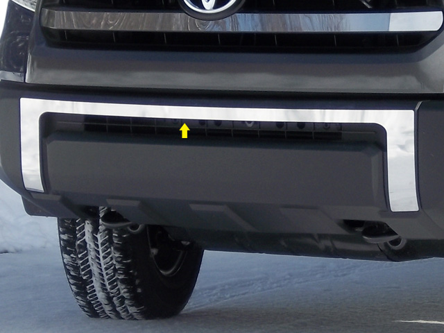 thumbnail image 2 of ANTUKO Front Bumper End Face Bar Set For 2014-2021 Toyota Tundra – Chrome Steel, Left & Right, Direct Replacement, No Sensor Holes 2 of 5
