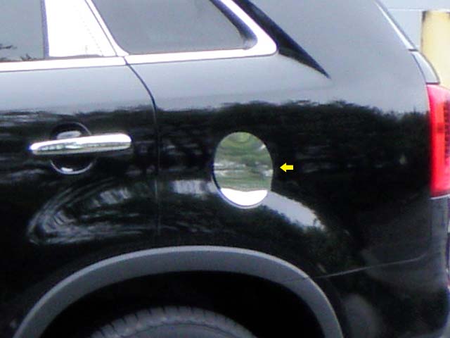 Kia Sorento Chrome Trim Fuel Door Overlay