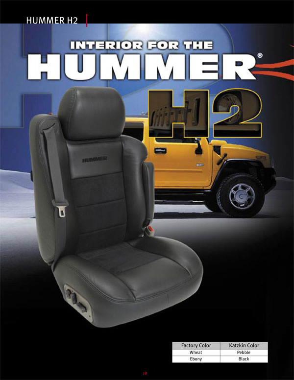 Hummer H2 Katzkin Leather Seat Upholstery 2003 With Third Row Seating Sar Com - Hummer H2 Seat Cover Replacement