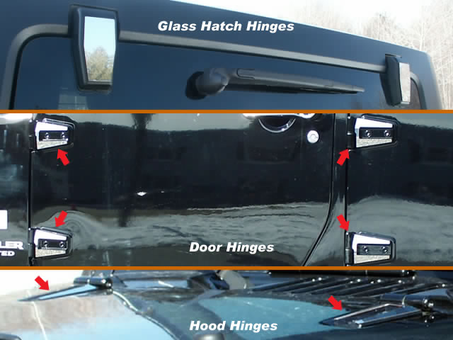 Jeep Wrangler Chrome Hinge Accent Trim