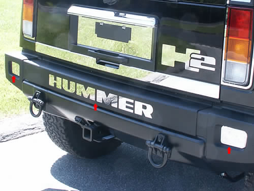 Yellow Rear Bumper Letters for Hummer H2 ABS Plastic Inserts Not Decals