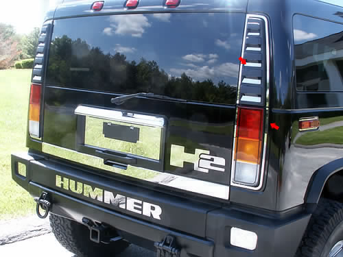 Hummer H2 Chrome Taillight Accent Trim