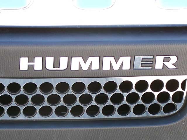 Hummer H3 Chrome Front Bumper Letter Inserts