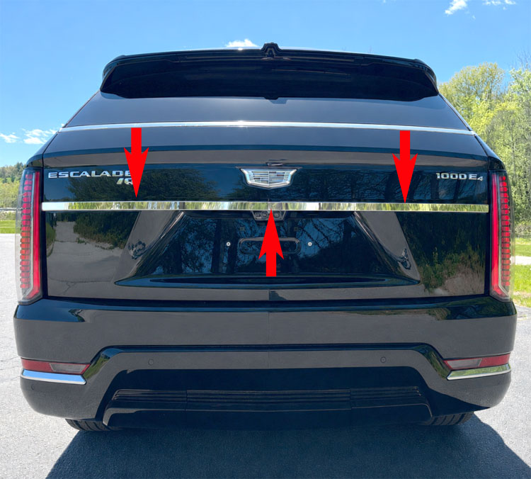 Cadillac Escalade IQ Chrome License Bar Accent Trim