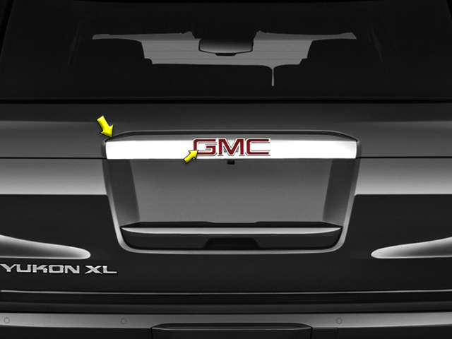 GMC Yukon Chrome Tailgate License Bar Cover