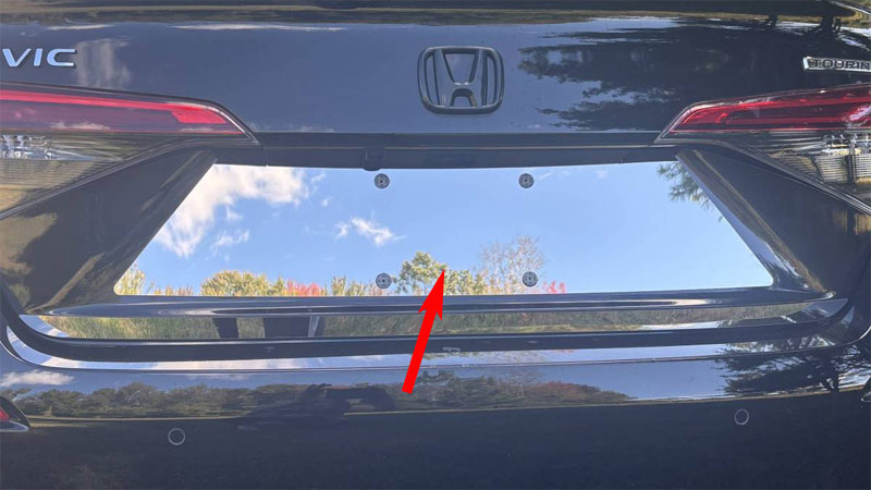 Honda Civic Sedan Chrome License Plate Bezel