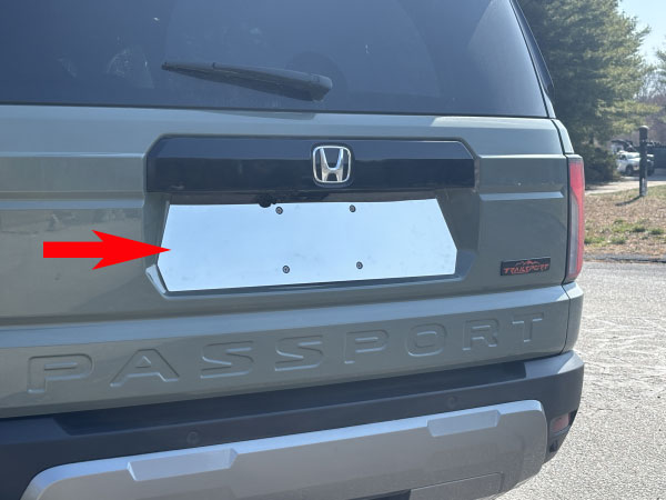 Honda Passport Chrome License Plate Bezel