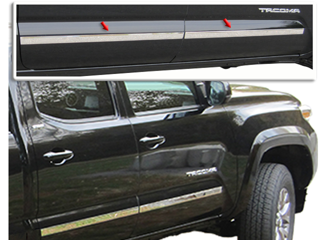Toyota Tacoma Double Cab Chrome Door Molding Insert Trim