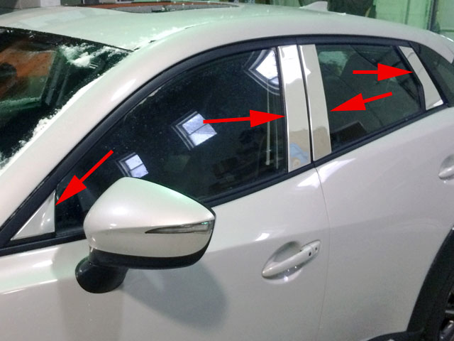 Mazda CX-3 Chrome Pillar Post Trim