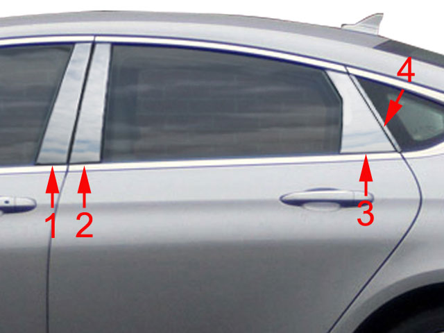 Luxury FX Chrome Pillar Post Trim for 2011-2014 Chrysler 200 Upgrade Your Auto 10pc 