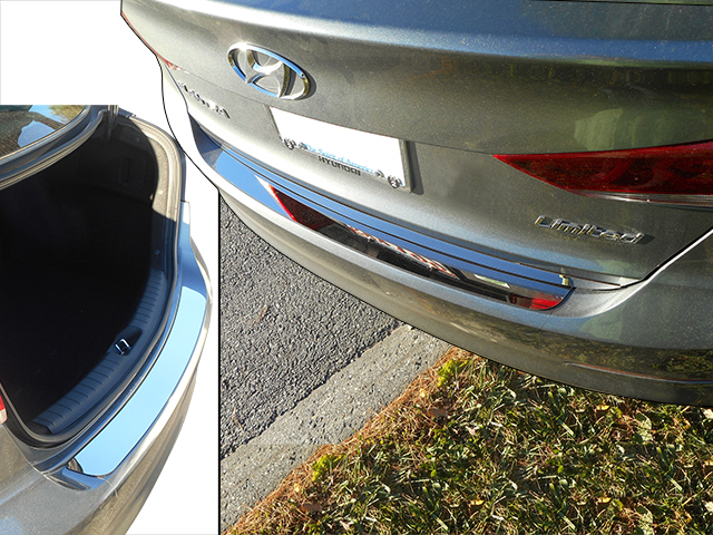 Hyundai Elantra Sedan Chrome Rear Bumper Trim
