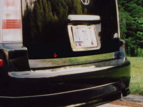 Scion xB Chrome Rear Deck Trim