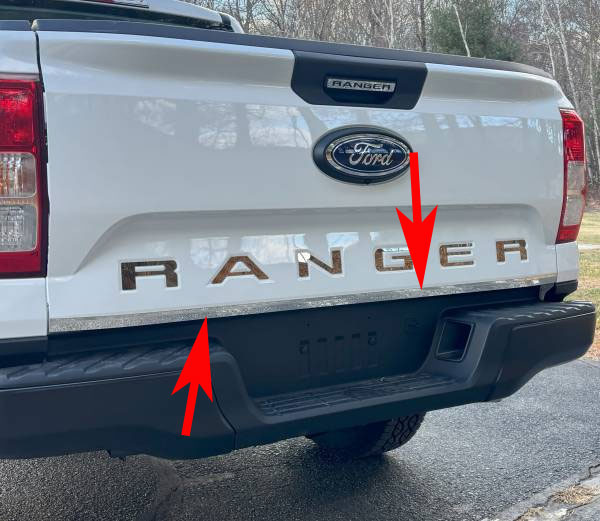 Ford Ranger Chrome Tailgate Trim