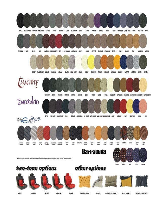 Katzkin Leather Color Samples
