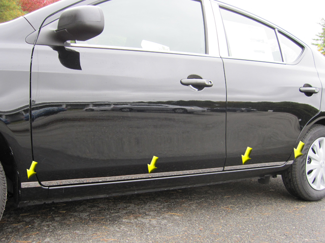 Nissan Versa Chrome Rocker Panel Trim - Lower Door