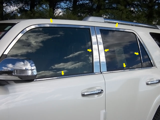 Toyota 4Runner Chrome Window Trim Package
