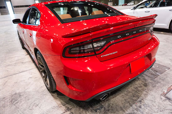 Painted Red PR3 For 11-19 Dodge Charger Hellcat Style Rear Trunk Spoiler Wing 